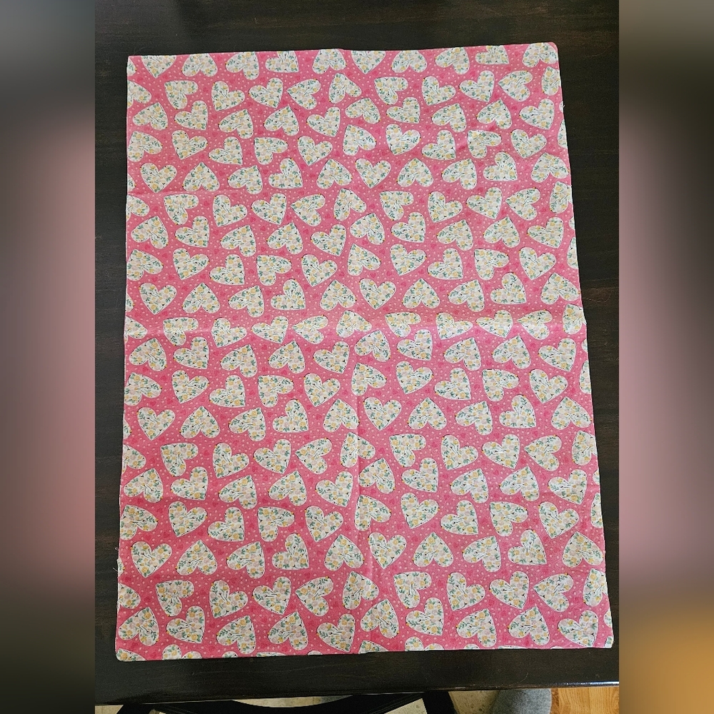 Pink Heart Patterned Pillow Sham
